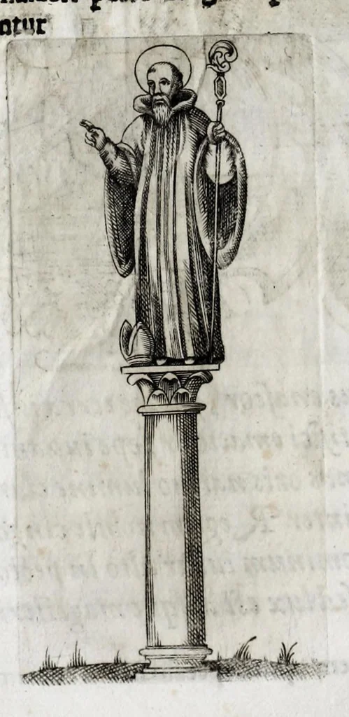 An illustration from Musarum plausus Perusii in augusto D. Petri Monast.o Congregationis Casinensis ad anni MDCXLIII generalia patrum comitia excitatus, 1643, leaf 22