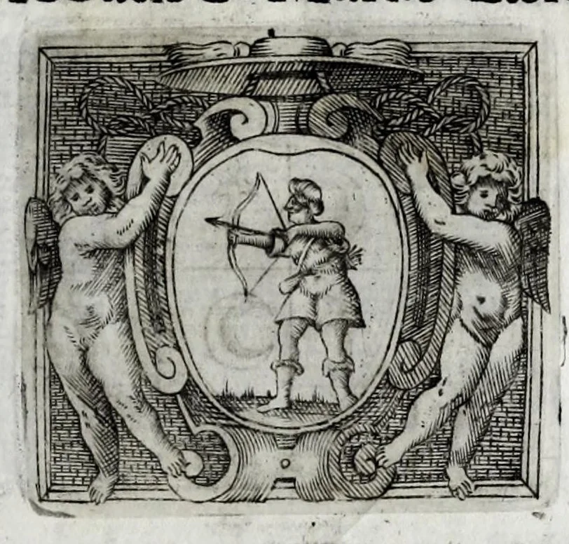 An illustration from Musarum plausus Perusii in augusto D. Petri Monast.o Congregationis Casinensis ad anni MDCXLIII generalia patrum comitia excitatus, 1643, leaf 47
