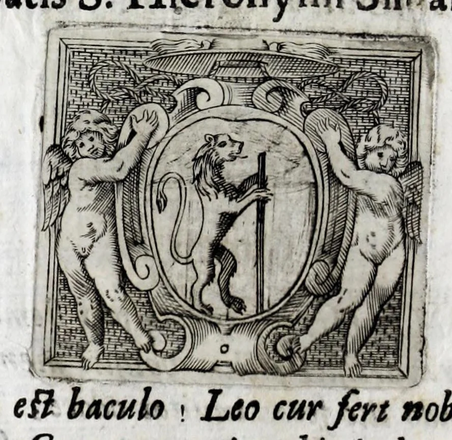 An illustration from Musarum plausus Perusii in augusto D. Petri Monast.o Congregationis Casinensis ad anni MDCXLIII generalia patrum comitia excitatus, 1643, leaf 52
