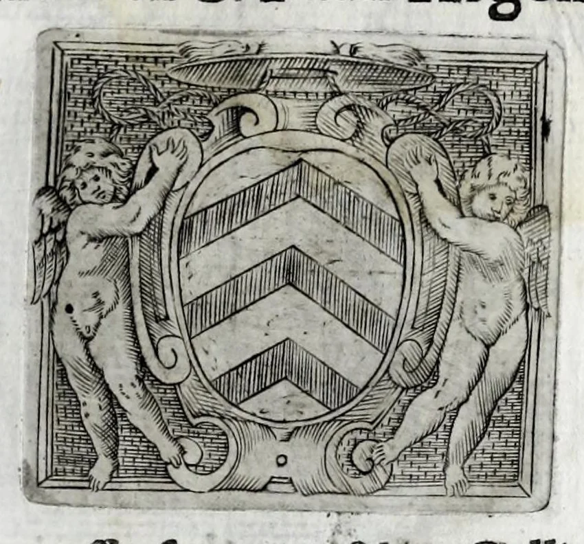 An illustration from Musarum plausus Perusii in augusto D. Petri Monast.o Congregationis Casinensis ad anni MDCXLIII generalia patrum comitia excitatus, 1643, leaf 65