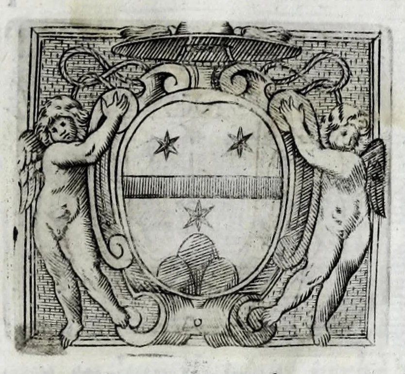 An illustration from Musarum plausus Perusii in augusto D. Petri Monast.o Congregationis Casinensis ad anni MDCXLIII generalia patrum comitia excitatus, 1643, leaf 69