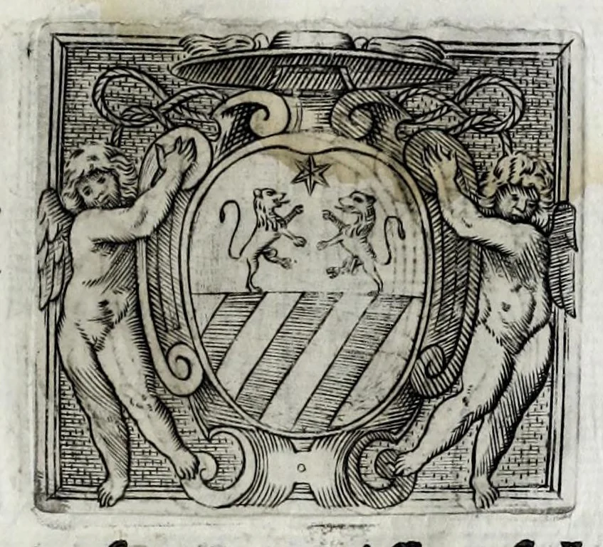 An illustration from Musarum plausus Perusii in augusto D. Petri Monast.o Congregationis Casinensis ad anni MDCXLIII generalia patrum comitia excitatus, 1643, leaf 79