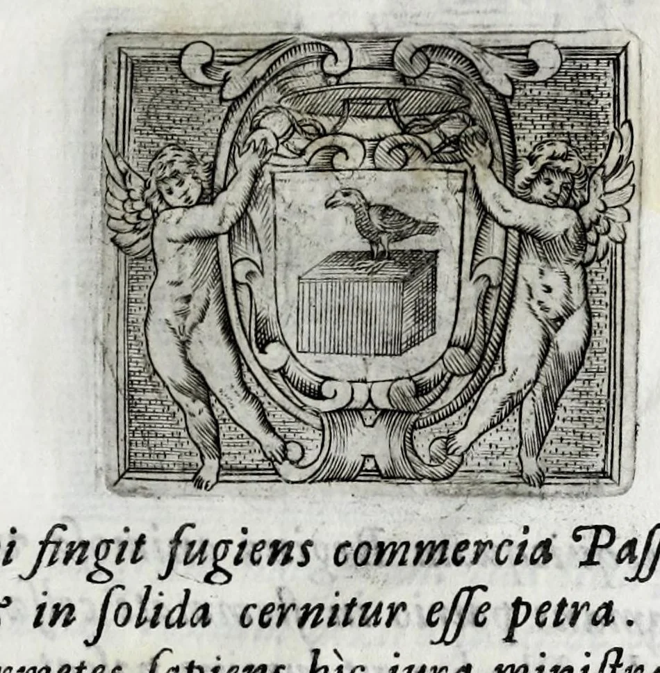 An illustration from Musarum plausus Perusii in augusto D. Petri Monast.o Congregationis Casinensis ad anni MDCXLIII generalia patrum comitia excitatus, 1643, leaf 83