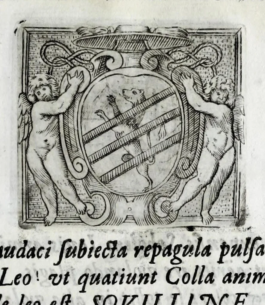 An illustration from Musarum plausus Perusii in augusto D. Petri Monast.o Congregationis Casinensis ad anni MDCXLIII generalia patrum comitia excitatus, 1643, leaf 87