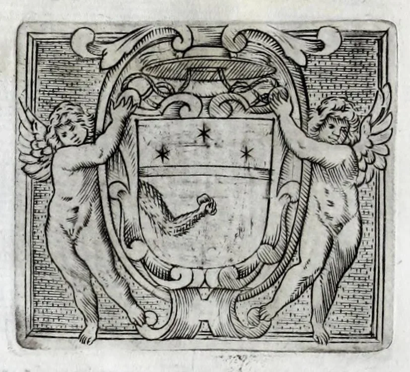 An illustration from Musarum plausus Perusii in augusto D. Petri Monast.o Congregationis Casinensis ad anni MDCXLIII generalia patrum comitia excitatus, 1643, leaf 88