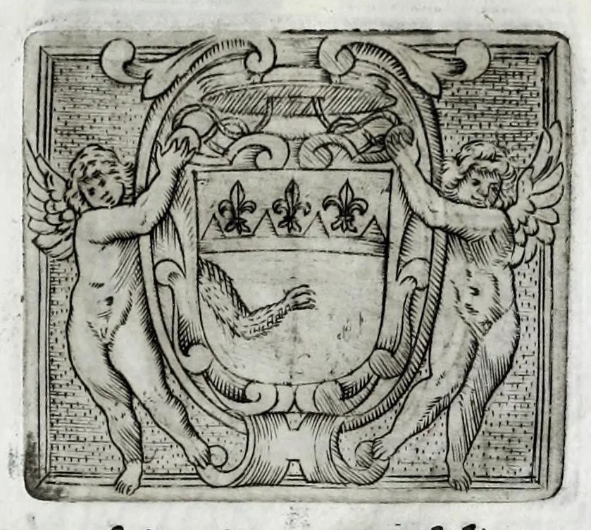 An illustration from Musarum plausus Perusii in augusto D. Petri Monast.o Congregationis Casinensis ad anni MDCXLIII generalia patrum comitia excitatus, 1643, leaf 91