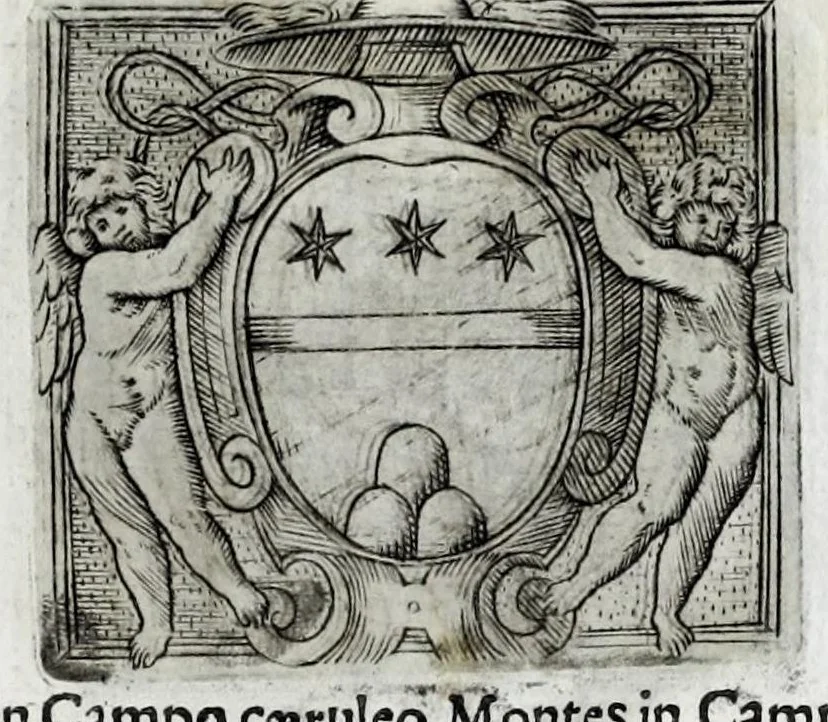 An illustration from Musarum plausus Perusii in augusto D. Petri Monast.o Congregationis Casinensis ad anni MDCXLIII generalia patrum comitia excitatus, 1643, leaf 95