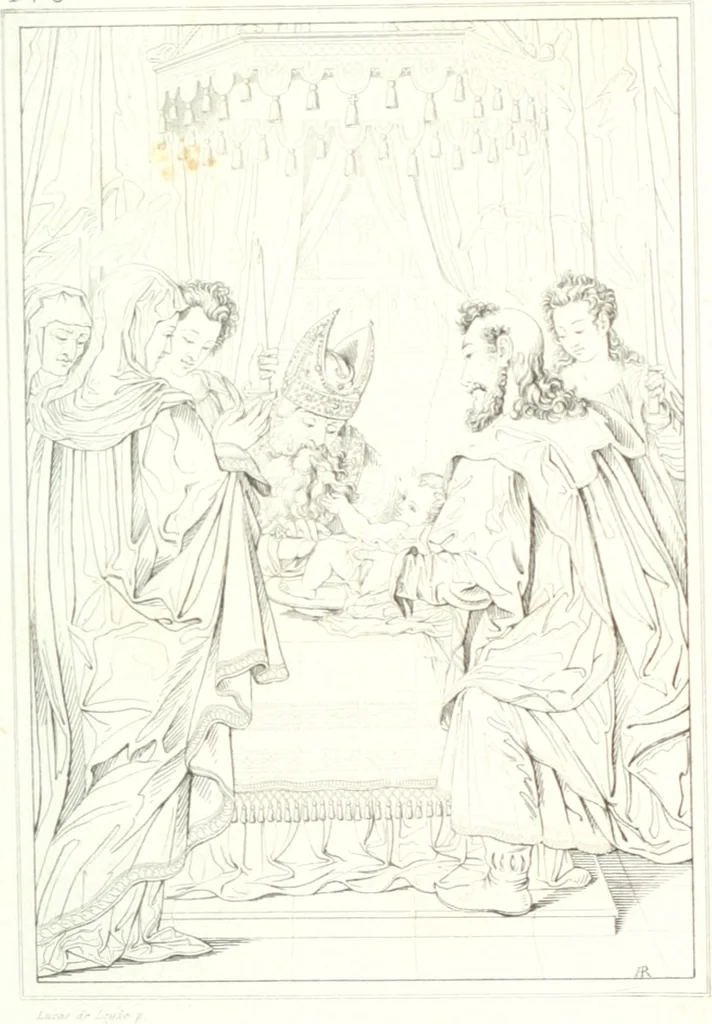 An illustration from Musée de peinture et de sculpture; ou, Recueil des principaux tableaux, statues et bas-reliefs des collections publiques et particulières de l'Europe. Dessiné et gravé à l'eau-forte par Réveil, avec des notices descriptives, critiques et historiques par Louis et Réné Ménard, 1872, leaf 108