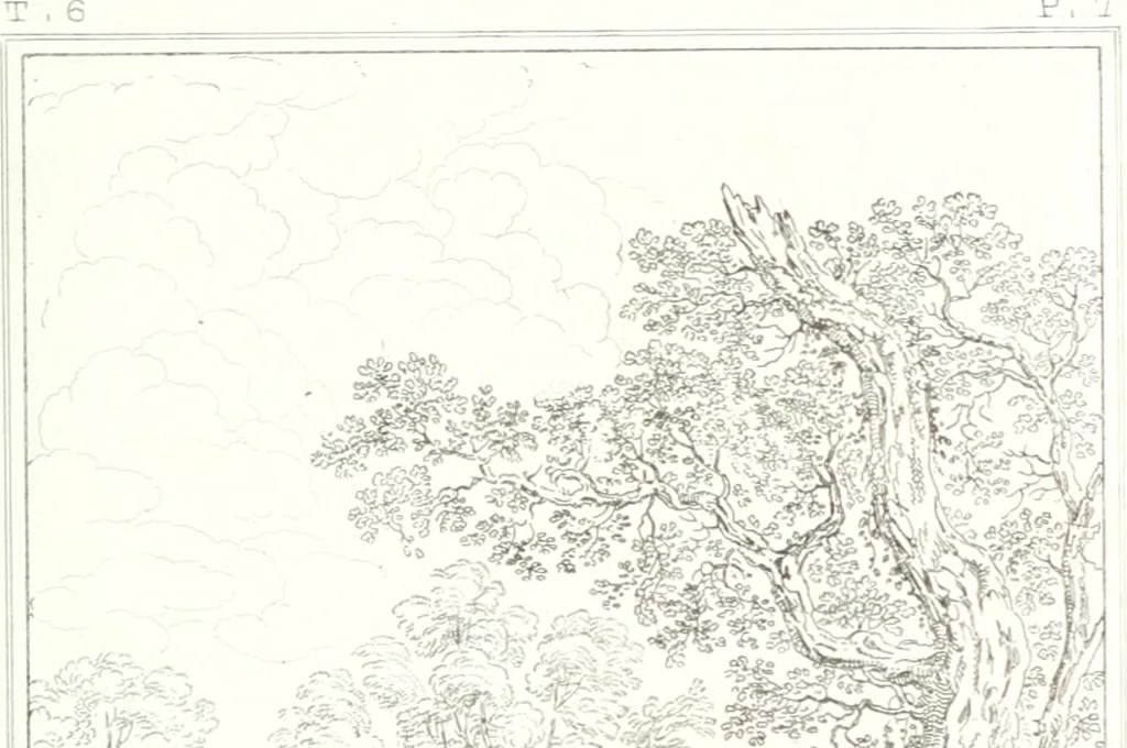 An illustration from Musée de peinture et de sculpture; ou, Recueil des principaux tableaux, statues et bas-reliefs des collections publiques et particulières de l'Europe. Dessiné et gravé à l'eau-forte par Réveil, avec des notices descriptives, critiques et historiques par Louis et Réné Ménard, 1872, leaf 120