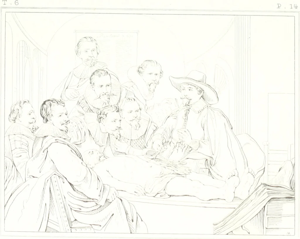An illustration from Musée de peinture et de sculpture; ou, Recueil des principaux tableaux, statues et bas-reliefs des collections publiques et particulières de l'Europe. Dessiné et gravé à l'eau-forte par Réveil, avec des notices descriptives, critiques et historiques par Louis et Réné Ménard, 1872, leaf 134