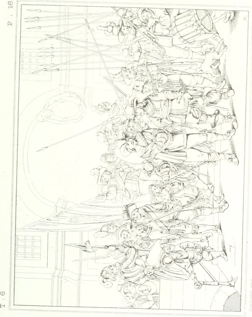 An illustration from Musée de peinture et de sculpture; ou, Recueil des principaux tableaux, statues et bas-reliefs des collections publiques et particulières de l'Europe. Dessiné et gravé à l'eau-forte par Réveil, avec des notices descriptives, critiques et historiques par Louis et Réné Ménard, 1872, leaf 138