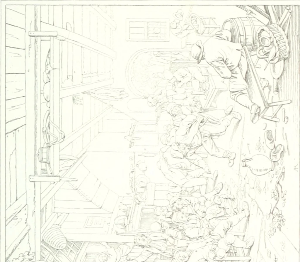An illustration from Musée de peinture et de sculpture; ou, Recueil des principaux tableaux, statues et bas-reliefs des collections publiques et particulières de l'Europe. Dessiné et gravé à l'eau-forte par Réveil, avec des notices descriptives, critiques et historiques par Louis et Réné Ménard, 1872, leaf 150