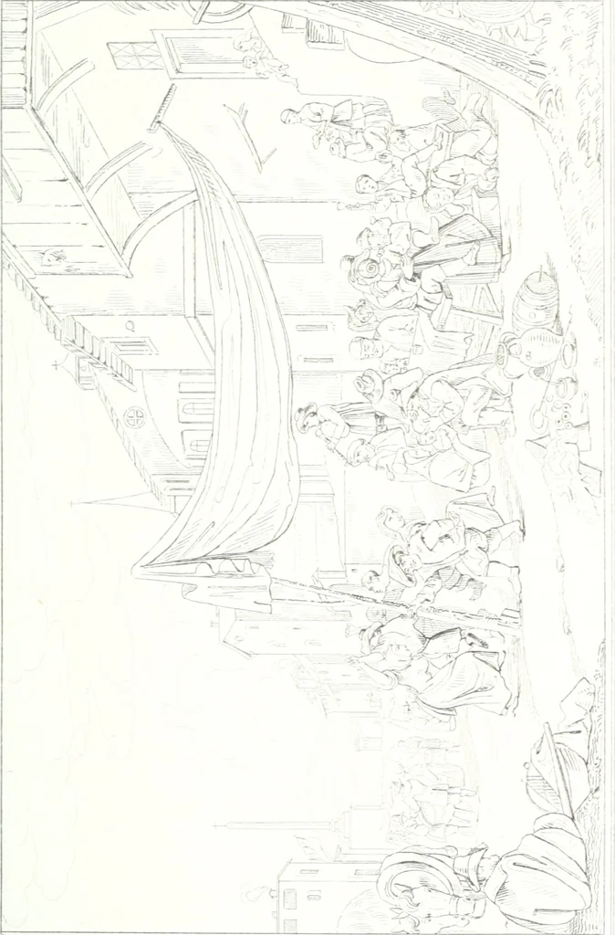 An illustration from Musée de peinture et de sculpture; ou, Recueil des principaux tableaux, statues et bas-reliefs des collections publiques et particulières de l'Europe. Dessiné et gravé à l'eau-forte par Réveil, avec des notices descriptives, critiques et historiques par Louis et Réné Ménard, 1872, leaf 184