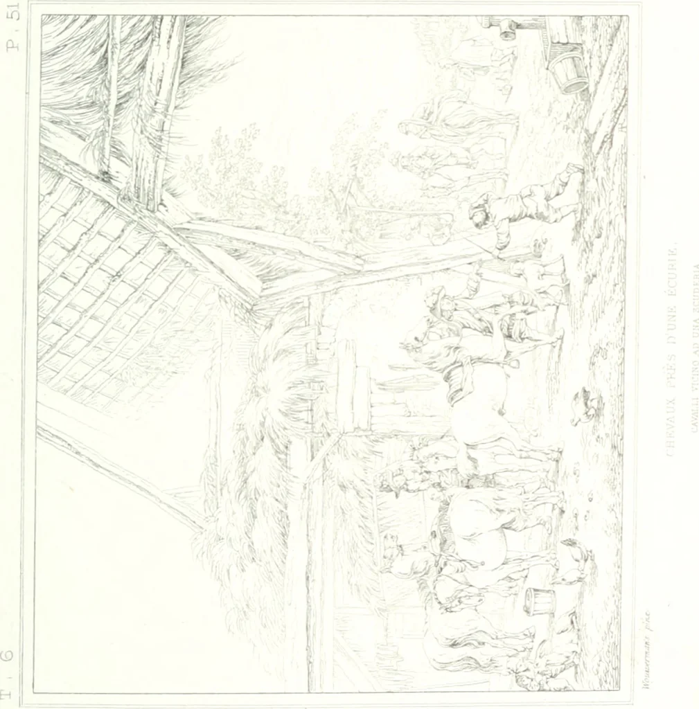 An illustration from Musée de peinture et de sculpture; ou, Recueil des principaux tableaux, statues et bas-reliefs des collections publiques et particulières de l'Europe. Dessiné et gravé à l'eau-forte par Réveil, avec des notices descriptives, critiques et historiques par Louis et Réné Ménard, 1872, leaf 208