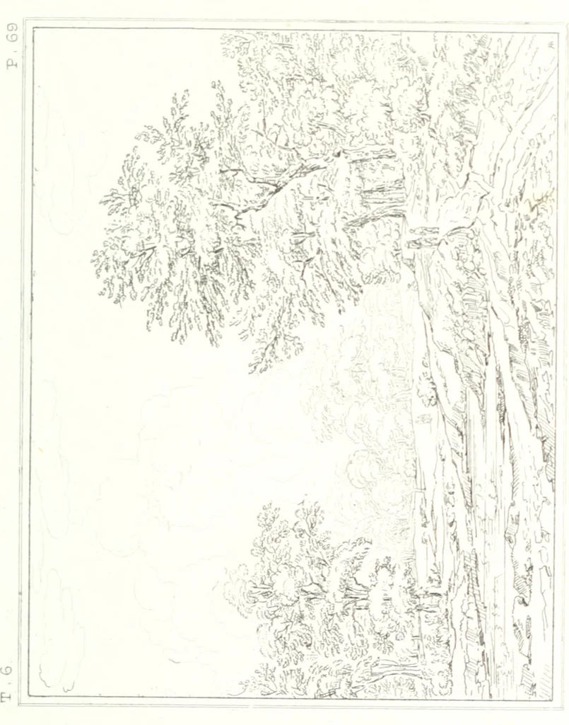 An illustration from Musée de peinture et de sculpture; ou, Recueil des principaux tableaux, statues et bas-reliefs des collections publiques et particulières de l'Europe. Dessiné et gravé à l'eau-forte par Réveil, avec des notices descriptives, critiques et historiques par Louis et Réné Ménard, 1872, leaf 244