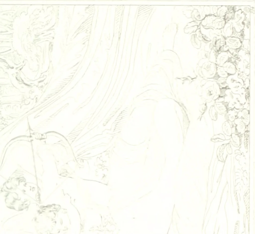 An illustration from Musée de peinture et de sculpture; ou, Recueil des principaux tableaux, statues et bas-reliefs des collections publiques et particulières de l'Europe. Dessiné et gravé à l'eau-forte par Réveil, avec des notices descriptives, critiques et historiques par Louis et Réné Ménard, 1872, leaf 312