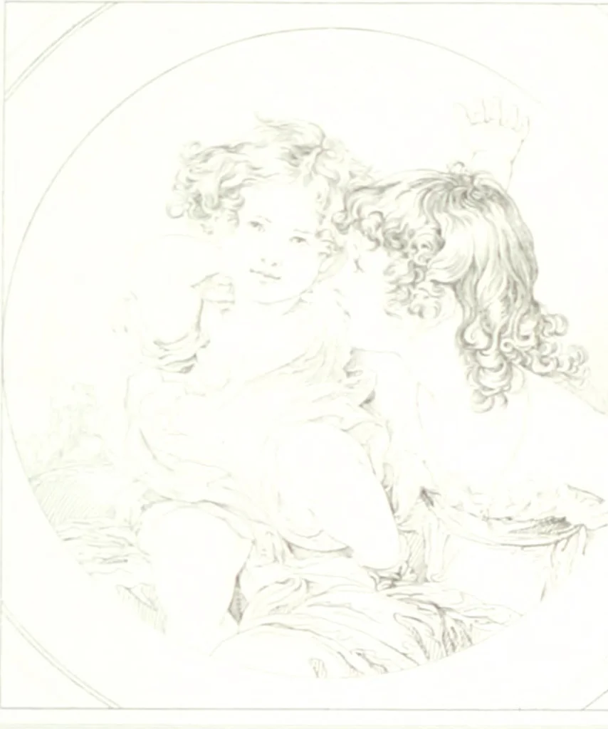 An illustration from Musée de peinture et de sculpture; ou, Recueil des principaux tableaux, statues et bas-reliefs des collections publiques et particulières de l'Europe. Dessiné et gravé à l'eau-forte par Réveil, avec des notices descriptives, critiques et historiques par Louis et Réné Ménard, 1872, leaf 314