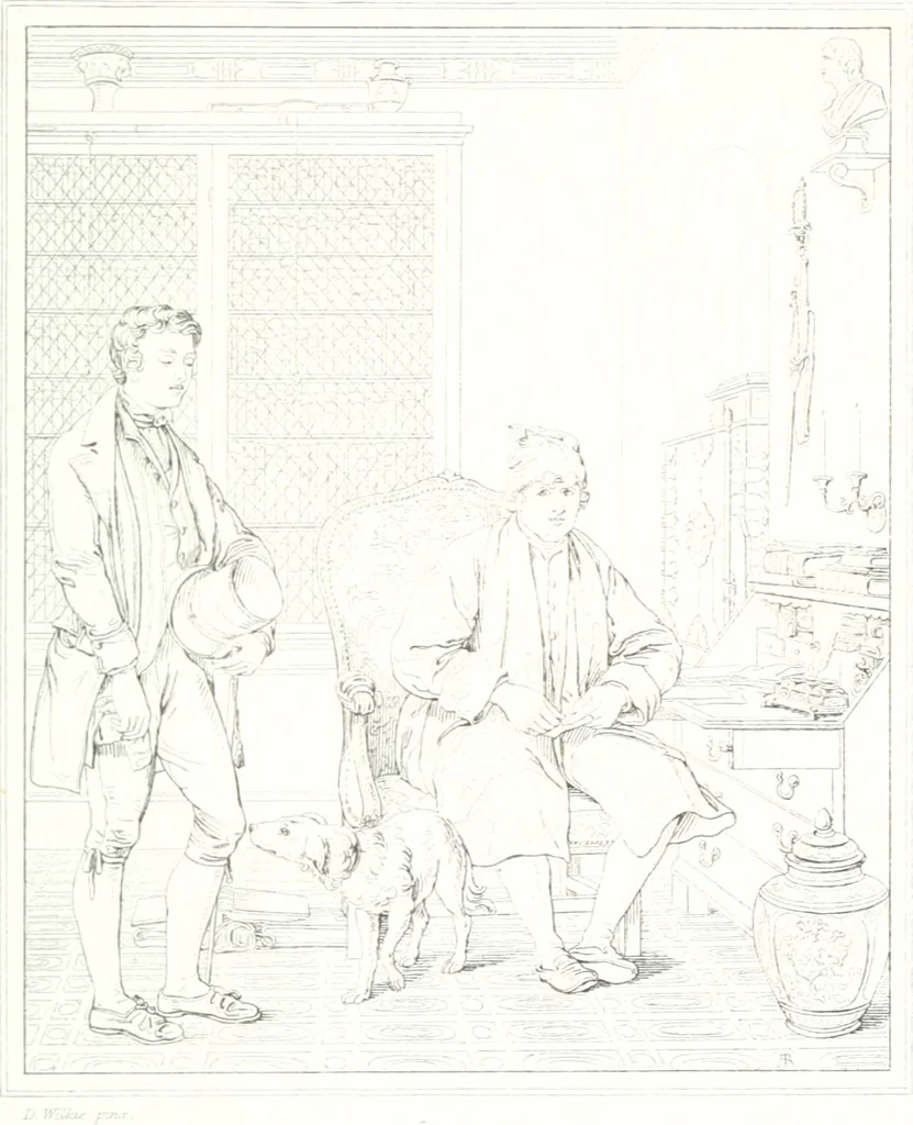 An illustration from Musée de peinture et de sculpture; ou, Recueil des principaux tableaux, statues et bas-reliefs des collections publiques et particulières de l'Europe. Dessiné et gravé à l'eau-forte par Réveil, avec des notices descriptives, critiques et historiques par Louis et Réné Ménard, 1872, leaf 340