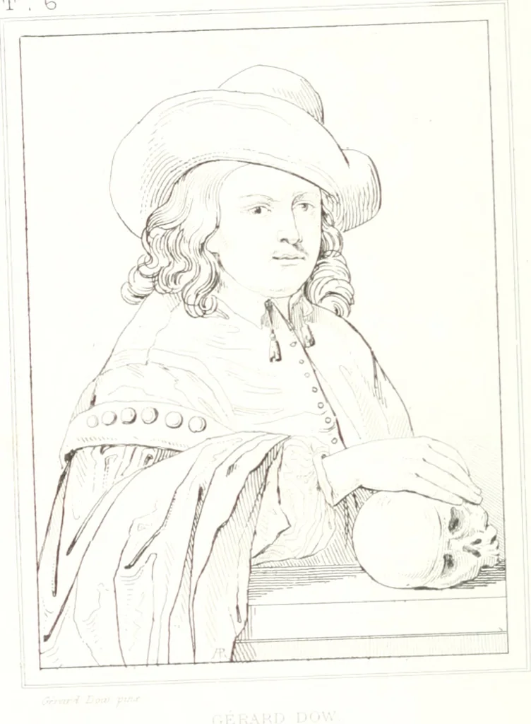 An illustration from Musée de peinture et de sculpture; ou, Recueil des principaux tableaux, statues et bas-reliefs des collections publiques et particulières de l'Europe. Dessiné et gravé à l'eau-forte par Réveil, avec des notices descriptives, critiques et historiques par Louis et Réné Ménard, 1872, leaf 39