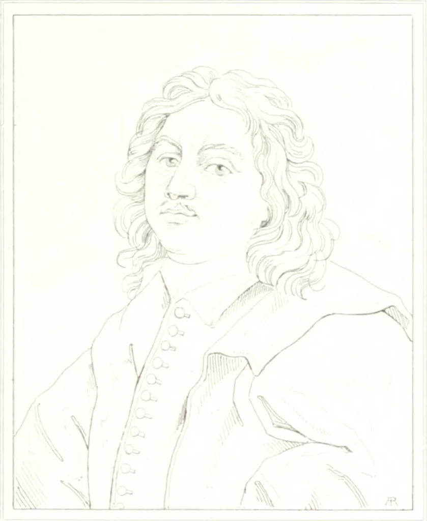 An illustration from Musée de peinture et de sculpture; ou, Recueil des principaux tableaux, statues et bas-reliefs des collections publiques et particulières de l'Europe. Dessiné et gravé à l'eau-forte par Réveil, avec des notices descriptives, critiques et historiques par Louis et Réné Ménard, 1872, leaf 52