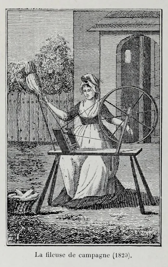 An illustration from Musée rétrospectif des classes 76 & 77 : matériel et procédés de la filature, de la corderie et de la fabrication des tissus, à l'Exposition internationale de 1900, à Paris, 1900, leaf 30