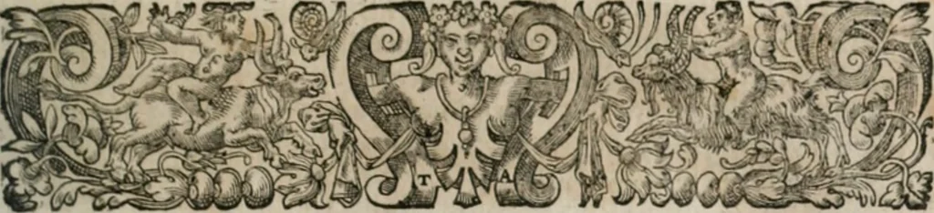 An illustration from Musei, siue Bibliothecae tam priuatae quàm publicae extructio, instructio, cura, vsus libri IV : accessit accurata descriptio Regiae bibliothecae S. Laurentii Escurialis : insuper Paraenesis allegorica ad amorem literarum : opus multiplici eruditione sacra simul et humana refertum, praeceptis moralibus et literariis, architecturae et picturae subiectionibus, inscriptionibus et emblematis, antiquitatis philologicae monumentis, atque oratoriis schematis utiliter et amoene tessellatum, 1635, leaf 30