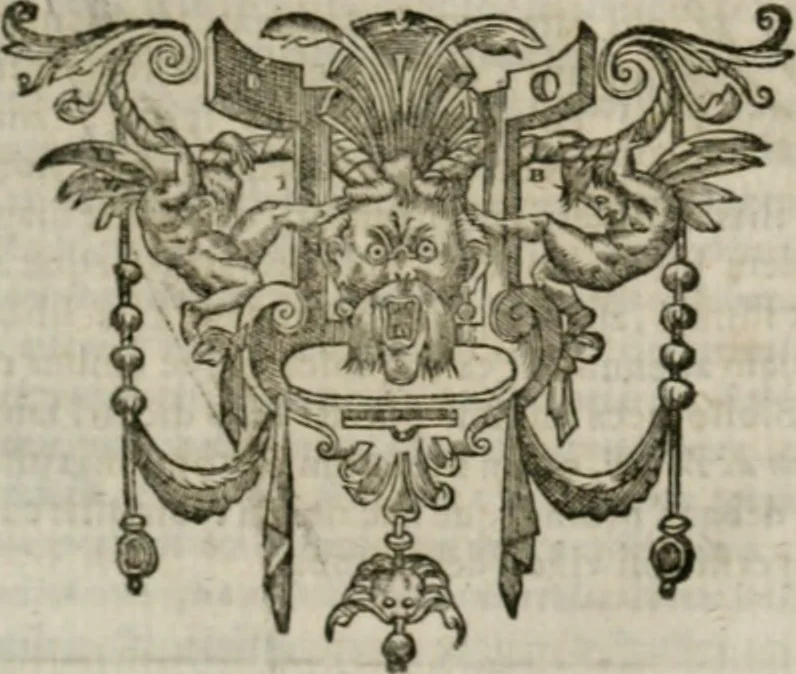 An illustration from Musei, siue Bibliothecae tam priuatae quàm publicae extructio, instructio, cura, vsus libri IV : accessit accurata descriptio Regiae bibliothecae S. Laurentii Escurialis : insuper Paraenesis allegorica ad amorem literarum : opus multiplici eruditione sacra simul et humana refertum, praeceptis moralibus et literariis, architecturae et picturae subiectionibus, inscriptionibus et emblematis, antiquitatis philologicae monumentis, atque oratoriis schematis utiliter et amoene tessellatum, 1635, leaf 476