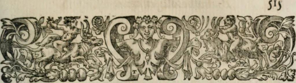 An illustration from Musei, siue Bibliothecae tam priuatae quàm publicae extructio, instructio, cura, vsus libri IV : accessit accurata descriptio Regiae bibliothecae S. Laurentii Escurialis : insuper Paraenesis allegorica ad amorem literarum : opus multiplici eruditione sacra simul et humana refertum, praeceptis moralibus et literariis, architecturae et picturae subiectionibus, inscriptionibus et emblematis, antiquitatis philologicae monumentis, atque oratoriis schematis utiliter et amoene tessellatum, 1635, leaf 544