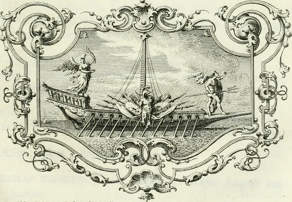 An illustration from Musei Theupoli : antiqua numismata olim collecta a Joanne Dominico Theupolo, 1736, leaf 326