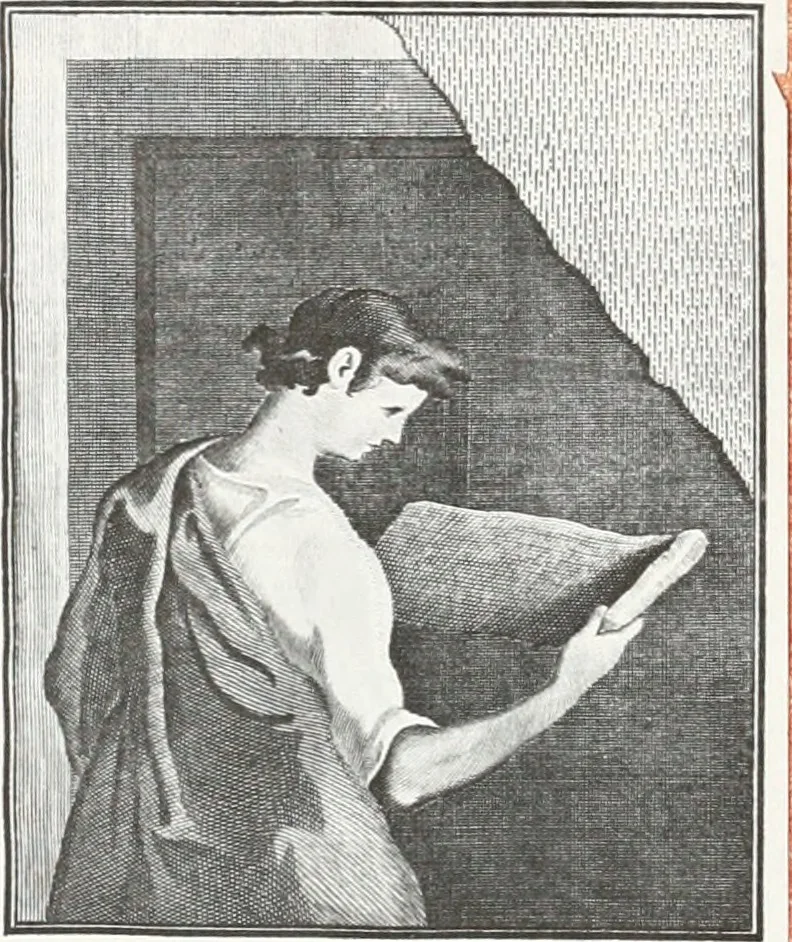 An illustration from Museo capitolino, o sia, Descrizione delle statue, busti, bassirilievi, urne sepolcrali, iscrizioni, ed altre ammirabili, ed erudite antichità, che si custodiscono nel palazzo alla destra del Senatorio vicino alla chiesa d'Araceli in Campidoglio, 1750, leaf 1