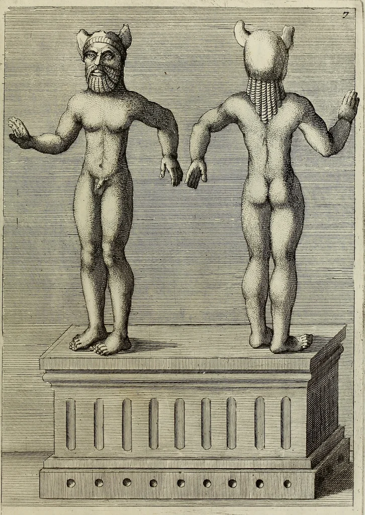 An illustration from Museum Cortonense : in quo vetera monumenta complectuntur anaglypha, thoreumata, gemmae inscalptae insculptaeque quae in Academia etrusca ceterisque nobilium virorum domibus adservantur, in plurimus tabulis aereis distributum, 1750, leaf 160
