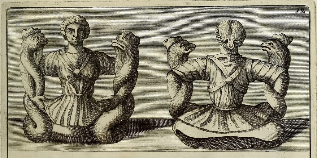 An illustration from Museum Cortonense : in quo vetera monumenta complectuntur anaglypha, thoreumata, gemmae inscalptae insculptaeque quae in Academia etrusca ceterisque nobilium virorum domibus adservantur, in plurimus tabulis aereis distributum, 1750, leaf 170