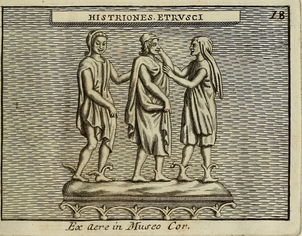 An illustration from Museum Cortonense : in quo vetera monumenta complectuntur anaglypha, thoreumata, gemmae inscalptae insculptaeque quae in Academia etrusca ceterisque nobilium virorum domibus adservantur, in plurimus tabulis aereis distributum, 1750, leaf 182