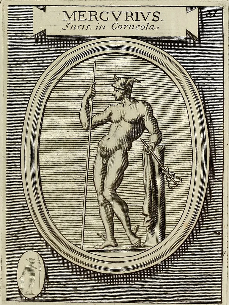 An illustration from Museum Cortonense : in quo vetera monumenta complectuntur anaglypha, thoreumata, gemmae inscalptae insculptaeque quae in Academia etrusca ceterisque nobilium virorum domibus adservantur, in plurimus tabulis aereis distributum, 1750, leaf 208