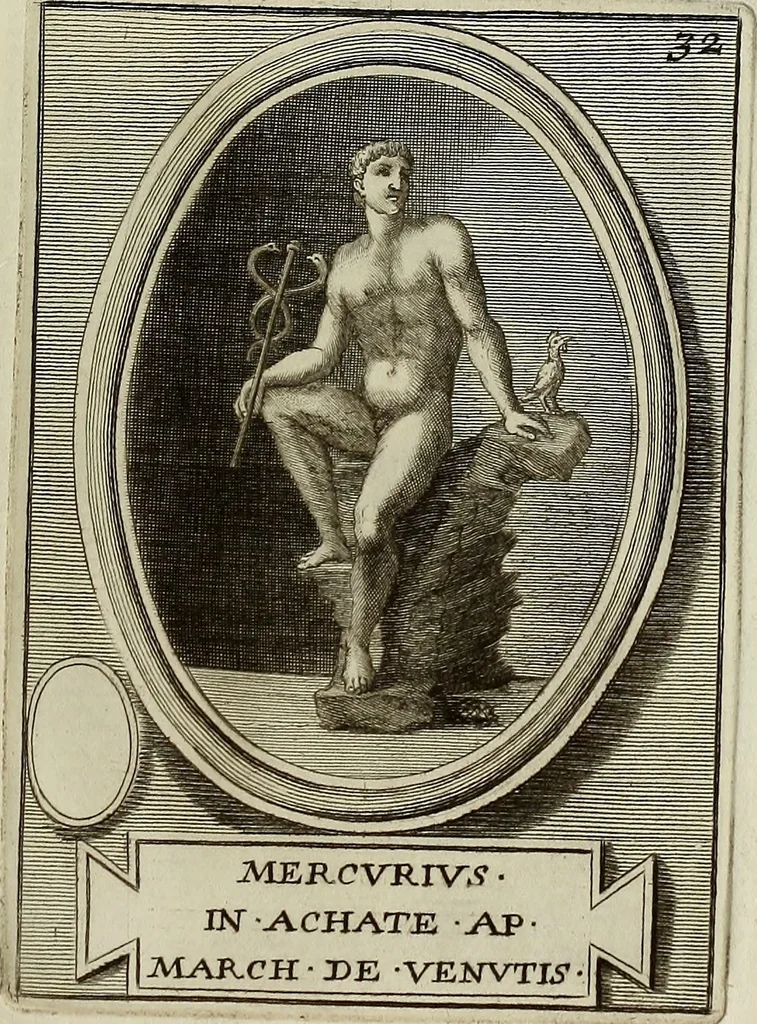 An illustration from Museum Cortonense : in quo vetera monumenta complectuntur anaglypha, thoreumata, gemmae inscalptae insculptaeque quae in Academia etrusca ceterisque nobilium virorum domibus adservantur, in plurimus tabulis aereis distributum, 1750, leaf 210