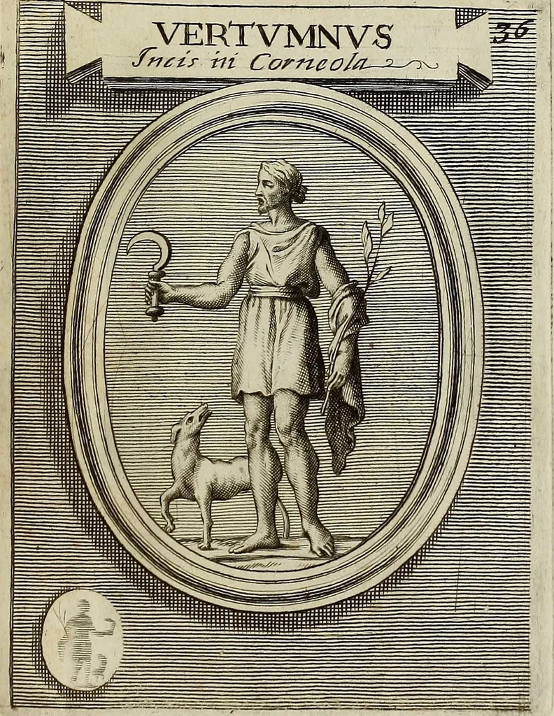 An illustration from Museum Cortonense : in quo vetera monumenta complectuntur anaglypha, thoreumata, gemmae inscalptae insculptaeque quae in Academia etrusca ceterisque nobilium virorum domibus adservantur, in plurimus tabulis aereis distributum, 1750, leaf 218