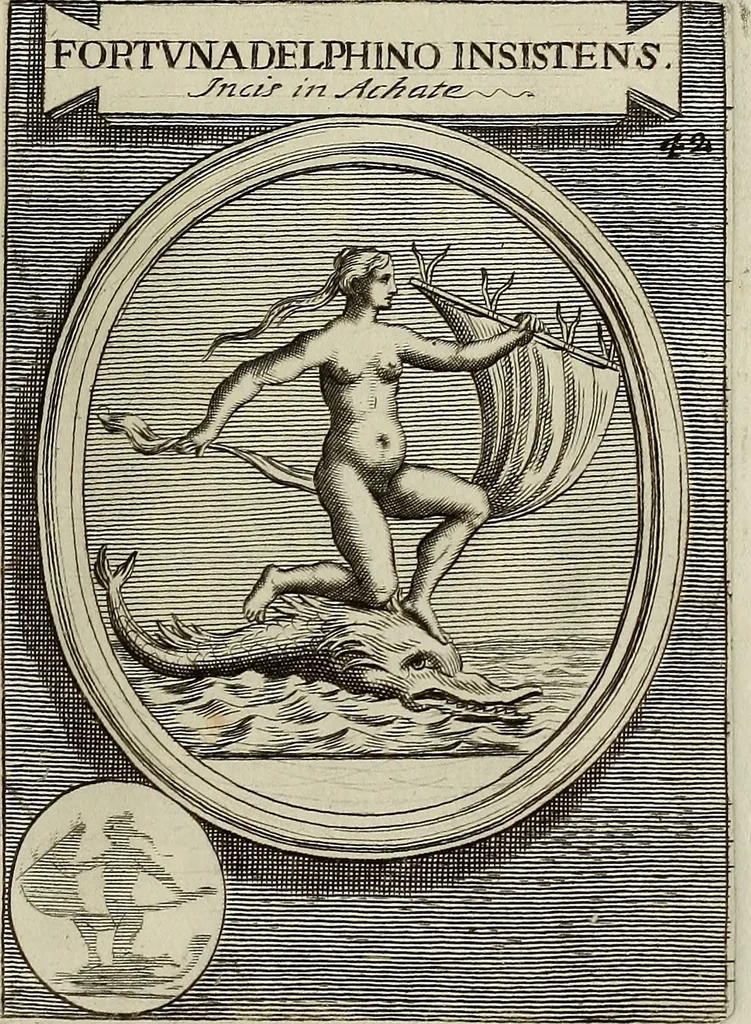 An illustration from Museum Cortonense : in quo vetera monumenta complectuntur anaglypha, thoreumata, gemmae inscalptae insculptaeque quae in Academia etrusca ceterisque nobilium virorum domibus adservantur, in plurimus tabulis aereis distributum, 1750, leaf 230