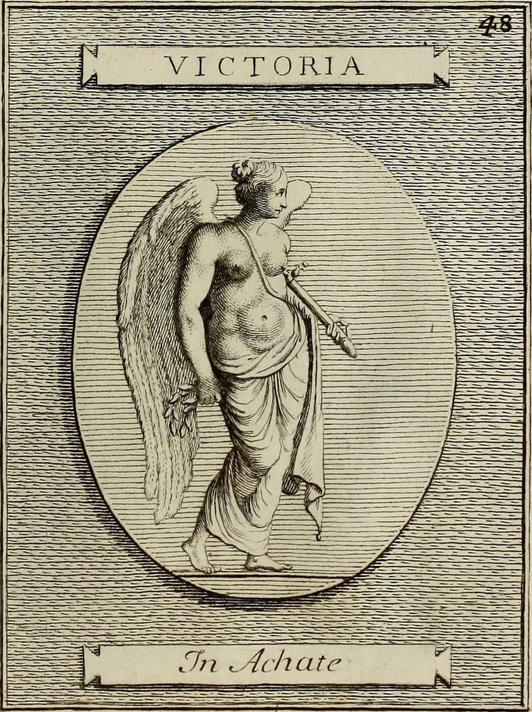 An illustration from Museum Cortonense : in quo vetera monumenta complectuntur anaglypha, thoreumata, gemmae inscalptae insculptaeque quae in Academia etrusca ceterisque nobilium virorum domibus adservantur, in plurimus tabulis aereis distributum, 1750, leaf 242