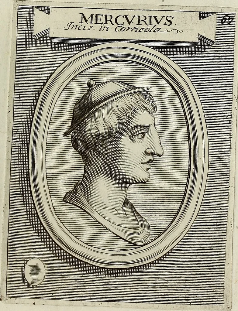 An illustration from Museum Cortonense : in quo vetera monumenta complectuntur anaglypha, thoreumata, gemmae inscalptae insculptaeque quae in Academia etrusca ceterisque nobilium virorum domibus adservantur, in plurimus tabulis aereis distributum, 1750, leaf 280