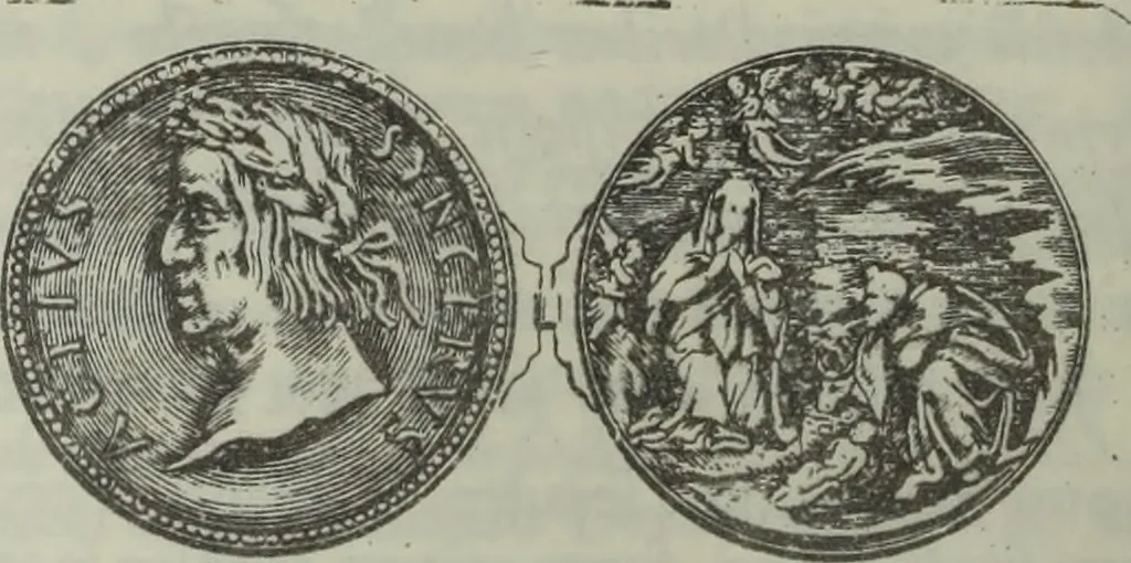 An illustration from Museum italicum, sev Collectio veterum scriptorum ex bibliothecis italicis, eruta a Johanne Mabillon, & Michaele Germain, 1687, leaf 147