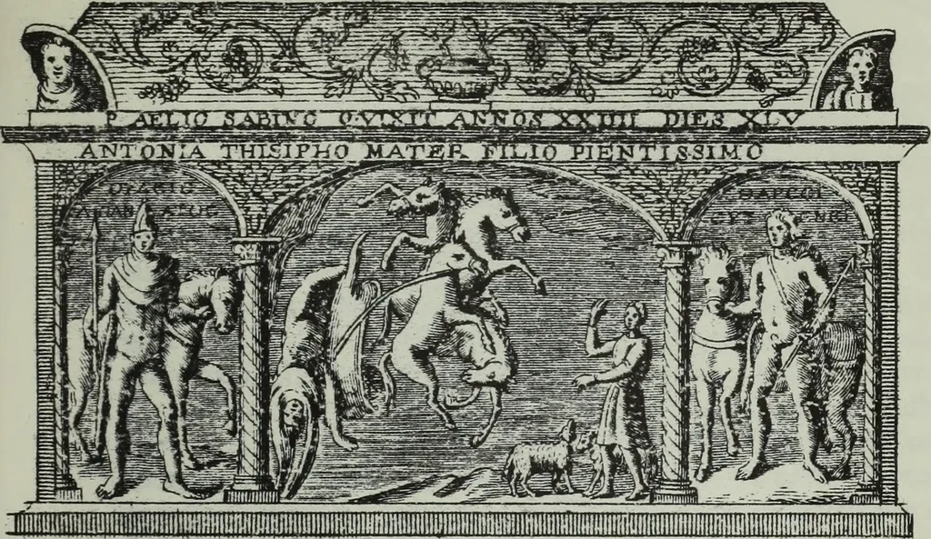 An illustration from Museum italicum, sev Collectio veterum scriptorum ex bibliothecis italicis, eruta a Johanne Mabillon, & Michaele Germain, 1687, leaf 268
