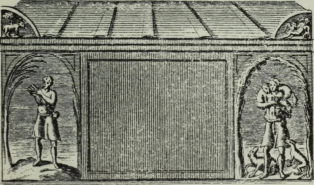 An illustration from Museum italicum, sev Collectio veterum scriptorum ex bibliothecis italicis, eruta a Johanne Mabillon, & Michaele Germain, 1687, leaf 268