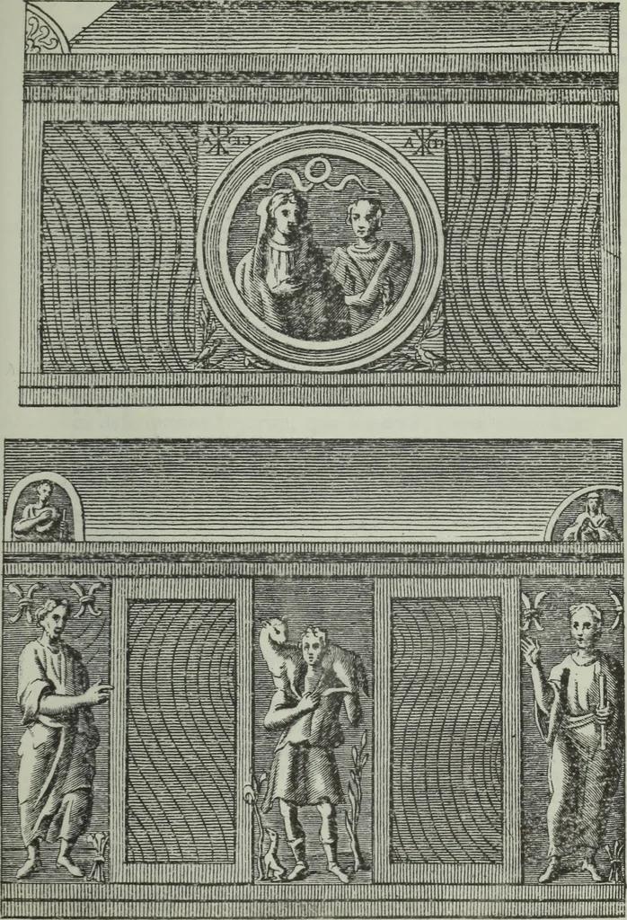 An illustration from Museum italicum, sev Collectio veterum scriptorum ex bibliothecis italicis, eruta a Johanne Mabillon, & Michaele Germain, 1687, leaf 276