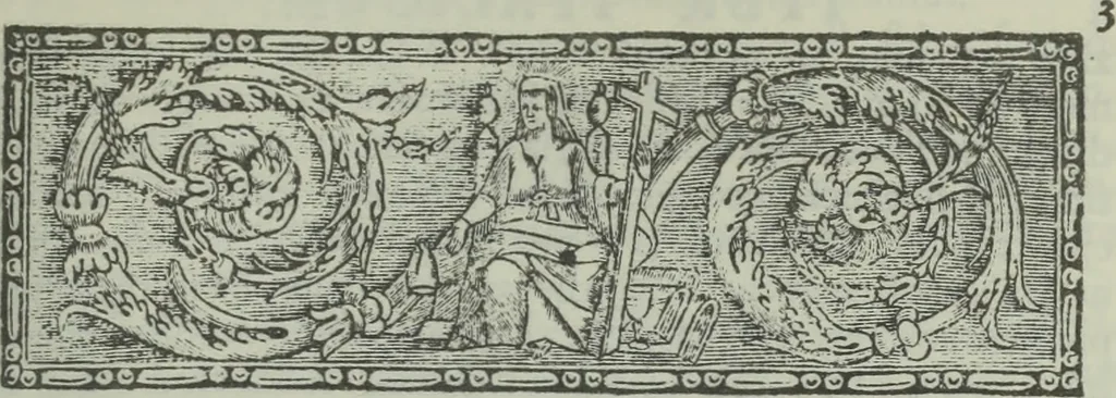 An illustration from Museum italicum, sev Collectio veterum scriptorum ex bibliothecis italicis, eruta a Johanne Mabillon, & Michaele Germain, 1687, leaf 28