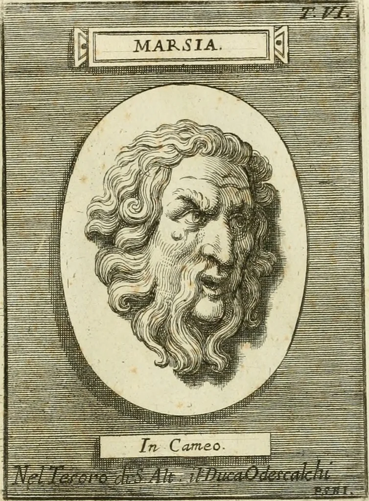 An illustration from Museum Odescalchum, sive, Thesaurus antiquarum gemmarum : cum imaginibus in iisdem insculptis, et iisdem exsculptis, quæ a serenissima Christina svecorum regina collectæ in Museo Odescalcho adservantur, et a Petro Sancte Bartolo quondam incisæ, nunc primum in lucem proferuntur .., 1751, leaf 126