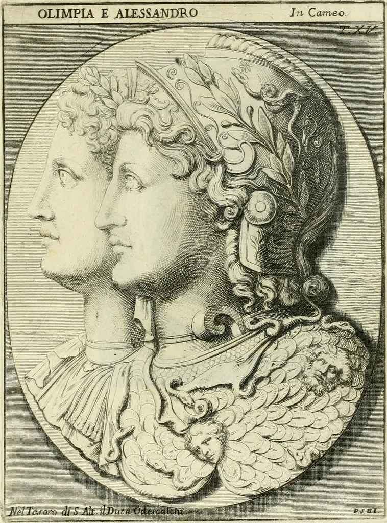 An illustration from Museum Odescalchum, sive, Thesaurus antiquarum gemmarum : cum imaginibus in iisdem insculptis, et iisdem exsculptis, quæ a serenissima Christina svecorum regina collectæ in Museo Odescalcho adservantur, et a Petro Sancte Bartolo quondam incisæ, nunc primum in lucem proferuntur .., 1751, leaf 144