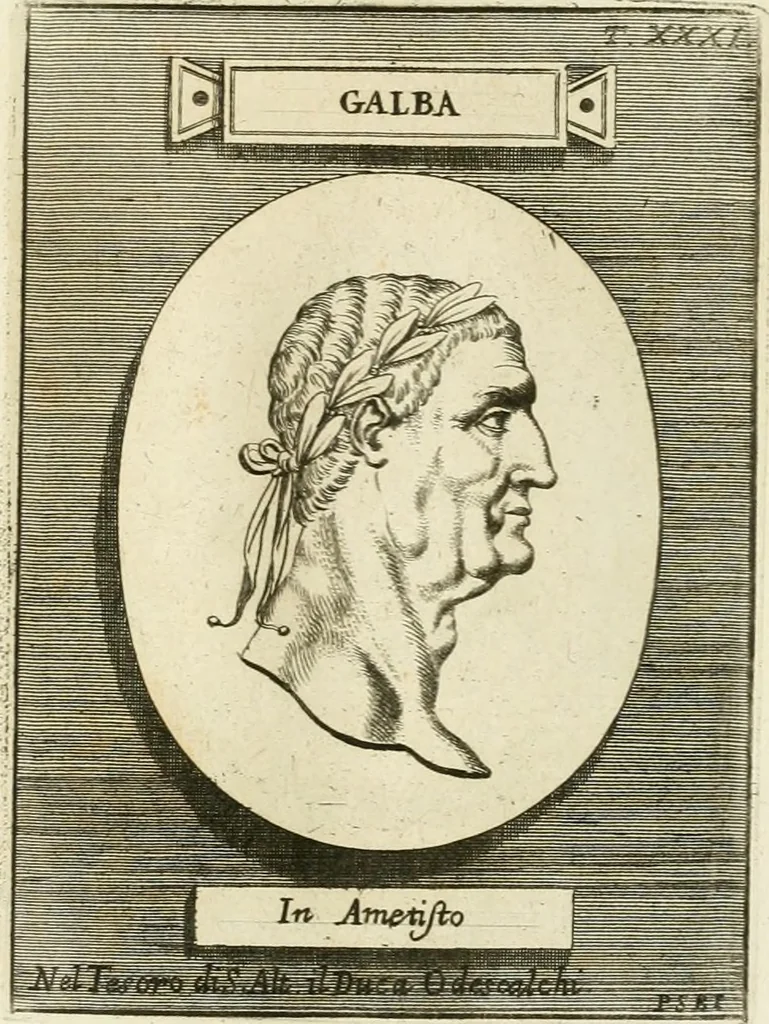 An illustration from Museum Odescalchum, sive, Thesaurus antiquarum gemmarum : cum imaginibus in iisdem insculptis, et iisdem exsculptis, quæ a serenissima Christina svecorum regina collectæ in Museo Odescalcho adservantur, et a Petro Sancte Bartolo quondam incisæ, nunc primum in lucem proferuntur .., 1751, leaf 176