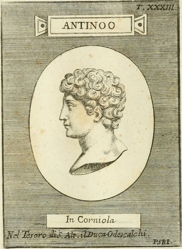 An illustration from Museum Odescalchum, sive, Thesaurus antiquarum gemmarum : cum imaginibus in iisdem insculptis, et iisdem exsculptis, quæ a serenissima Christina svecorum regina collectæ in Museo Odescalcho adservantur, et a Petro Sancte Bartolo quondam incisæ, nunc primum in lucem proferuntur .., 1751, leaf 180