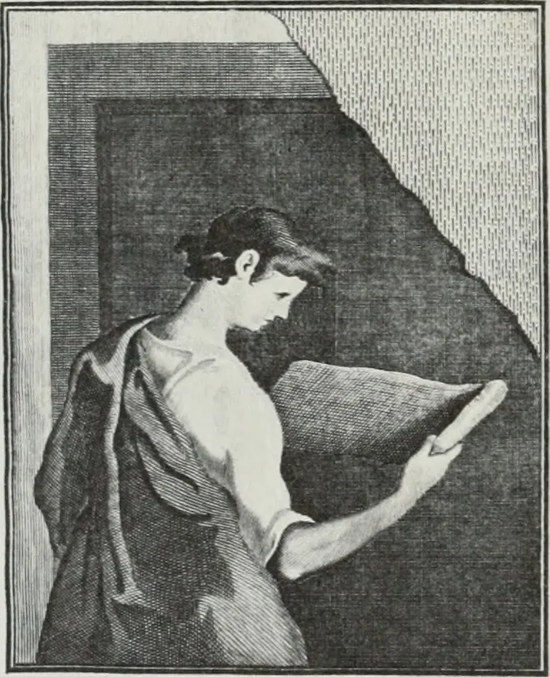 An illustration from Museum Odescalchum, sive, Thesaurus antiquarum gemmarum : cum imaginibus in iisdem insculptis, et iisdem exsculptis, quæ a serenissima Christina svecorum regina collectæ in Museo Odescalcho adservantur, et a Petro Sancte Bartolo quondam incisæ, nunc primum in lucem proferuntur .., 1751, leaf 1