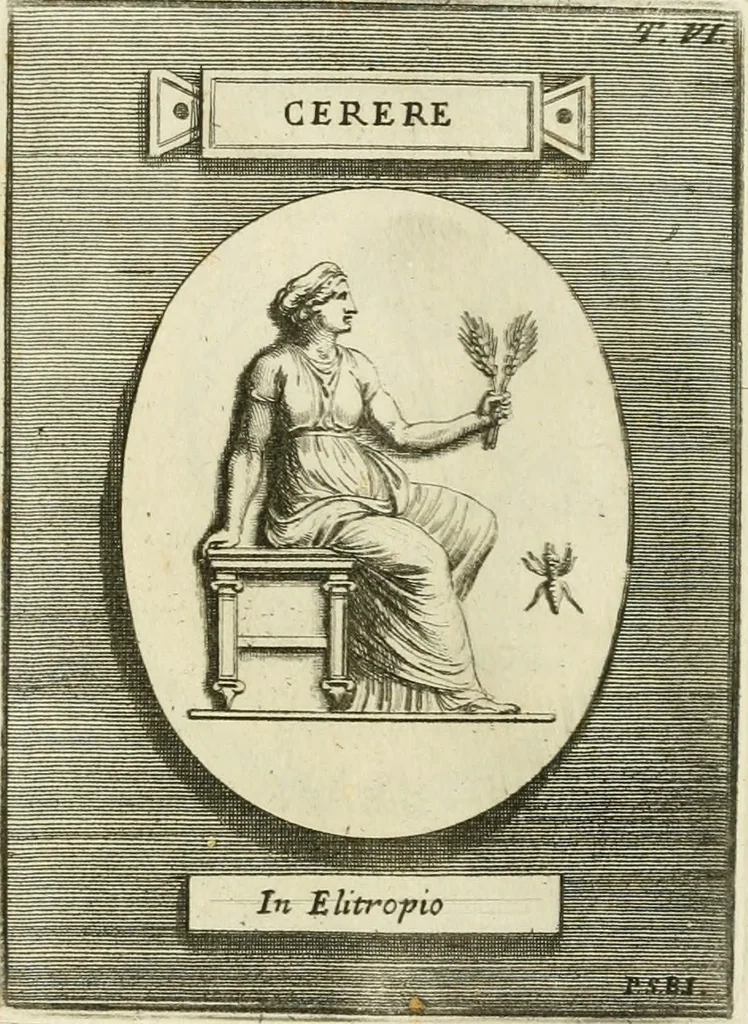 An illustration from Museum Odescalchum, sive, Thesaurus antiquarum gemmarum : cum imaginibus in iisdem insculptis, et iisdem exsculptis, quæ a serenissima Christina svecorum regina collectæ in Museo Odescalcho adservantur, et a Petro Sancte Bartolo quondam incisæ, nunc primum in lucem proferuntur .., 1751, leaf 166